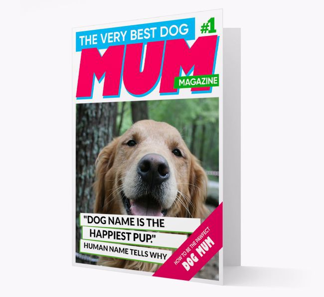 'Very Best Dog Mum Magazine' - Personalised {breedFullName} Card